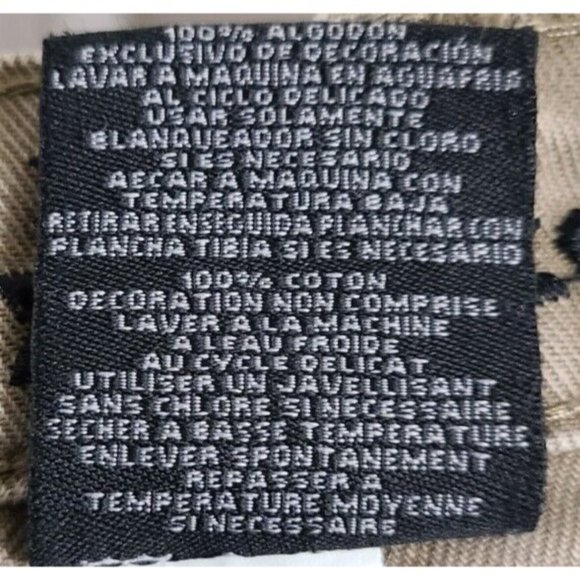 NO FEAR Y2K Boys Skate Denim Jeans Pants Khaki Beige 100% Cotton Youth Size 14 - Picture 9 of 12